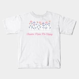 Flowers Make Me Happy Kids T-Shirt